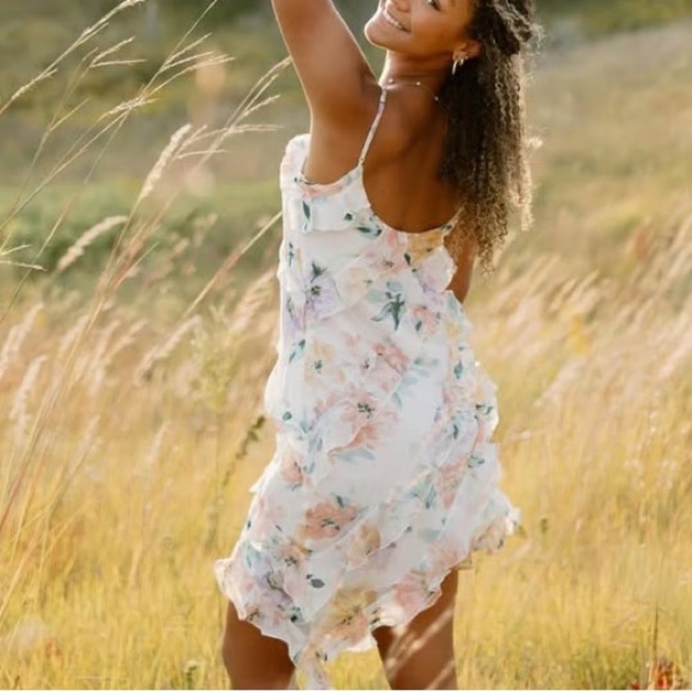 Abercrombie And Fitch Floral Ruffle Dress - Picture 4 of 11